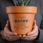 Personalised Best Daddy Ever Terracotta Plant Pot