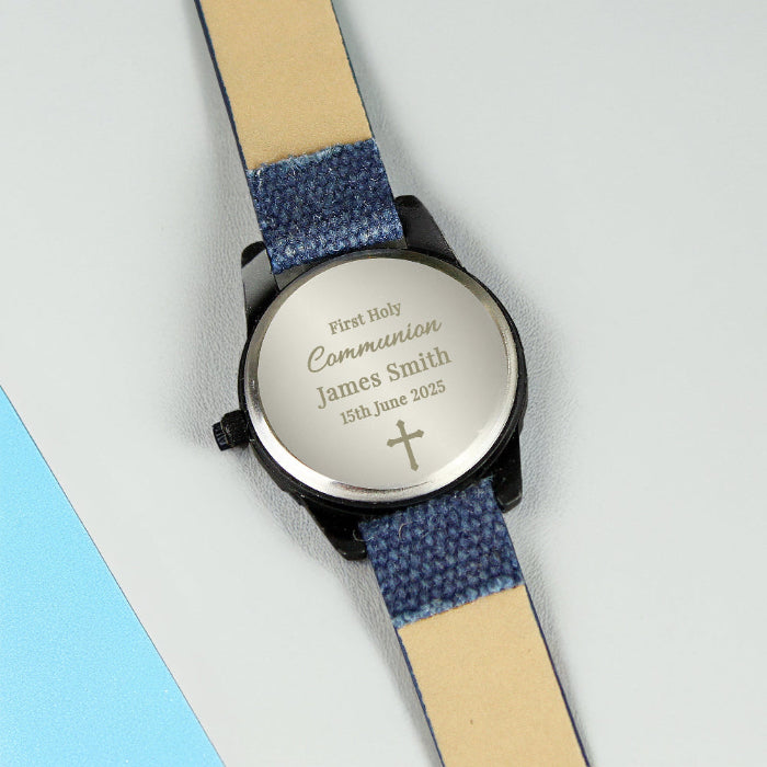 Engraved First Holy Communion Blue Watch