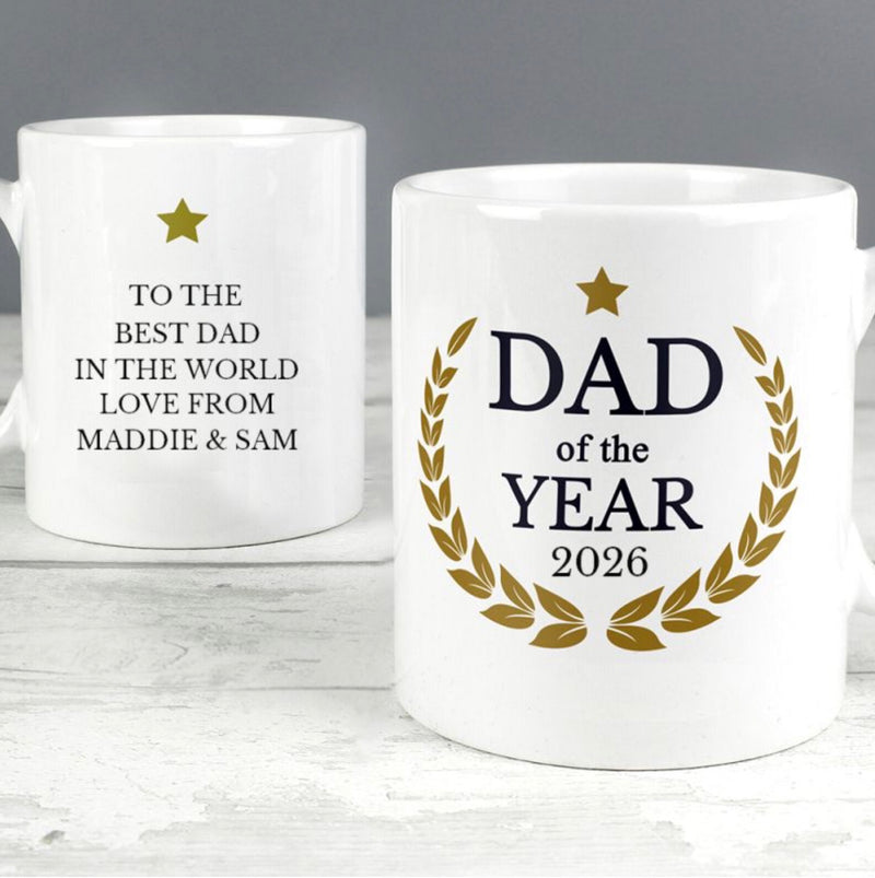 Personalised Dad of the Year 2026 Award Mug