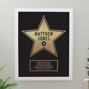 Personalised Walk of Fame Star Award Framed Print