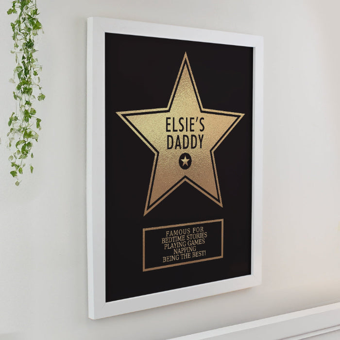 Personalised Walk of Fame Star Award Framed Print