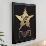 Personalised Walk of Fame Star Award Framed Print