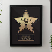 Personalised Walk of Fame Star Award Framed Print