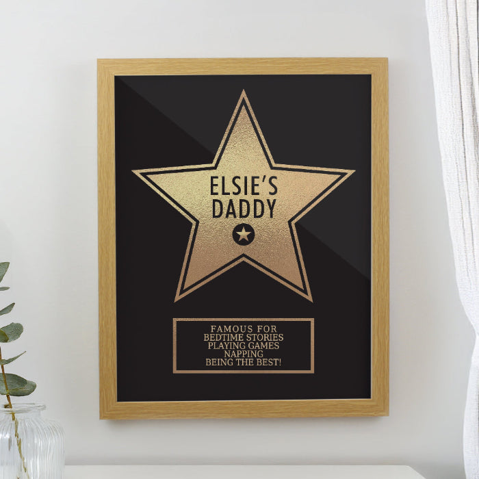 Personalised Walk of Fame Star Award Framed Print