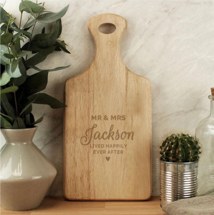 Personalised Mr & Mrs Wedding Chopping Board