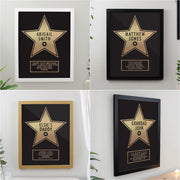 Personalised Walk of Fame Star Award Framed Print