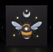 Forest Bee Light Up Canvas Plaque