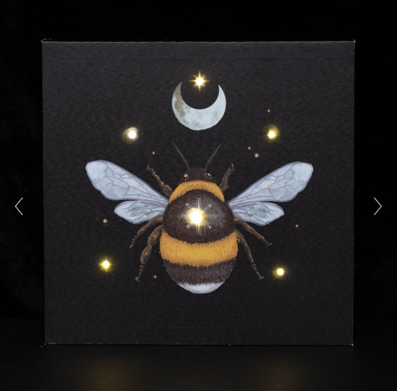 Forest Bee Light Up Canvas Plaque