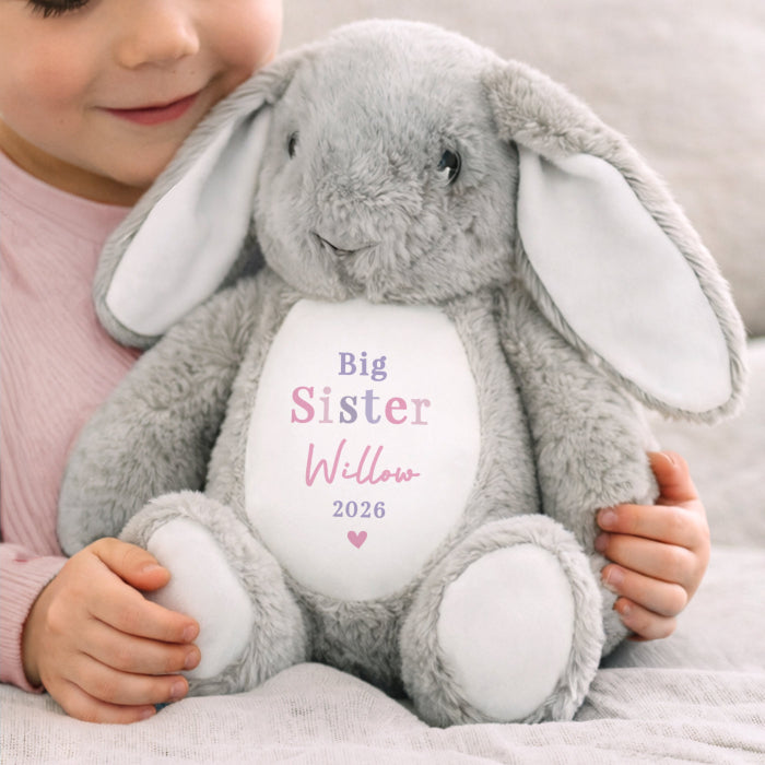 Personalised Big or Little Sister Bunny Teddy