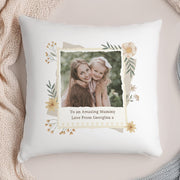 Personalised Wild Flowers Mother’s Day Photo Cushion Gift