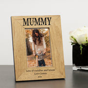 Personalised Mummy I/We love you Wood Photo Frame