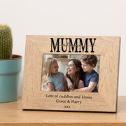Personalised Mummy I/We love you Wood Photo Frame