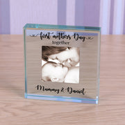 First Mothers Day Together Photo Glass Block