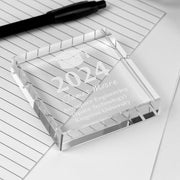 Personalised Graduation Crystal Glass Gift Plaque
