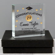 Personalised Congratulations Graduation Crystal Glass Gift Plaque
