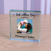 First Mothers Day Together Photo Glass Block