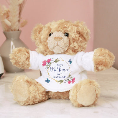 Personalised Floral Happy Mother’s Day Teddy Bear Gift