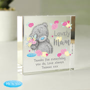 Personalised Me to You Lovely Mum Crystal Glass Gift Plaque
