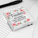 Personalised Teacher Crystal Glass Gift Plaque - Floral