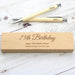 Personalised 75th Birthday Wooden Pen & Pencil Box Gift Set