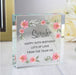 Personalised 50th Birthday Crystal Glass Gift Plaque - Floral