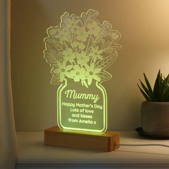 Personalised Mother’s Day Flower Vase LED Light
