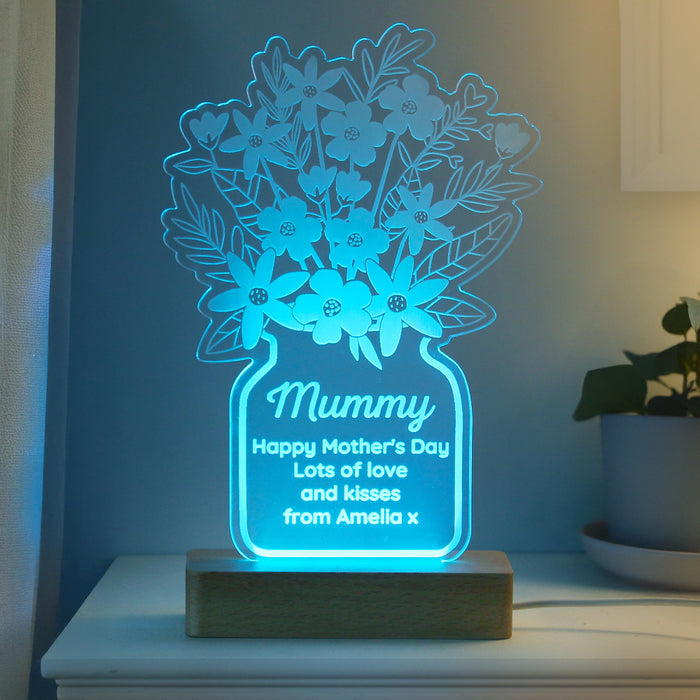 Personalised Mother’s Day Flower Vase LED Light