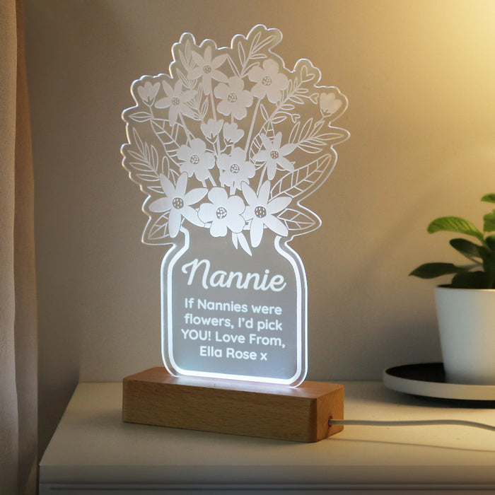 Personalised Mother’s Day Flower Vase LED Light