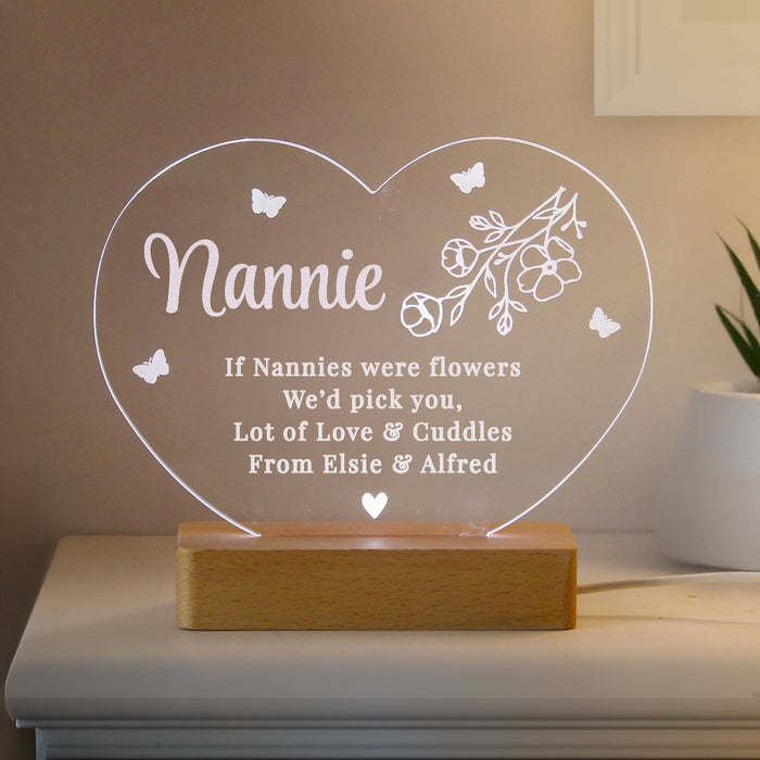 Personalised Floral Heart Mother’s Day LED Light