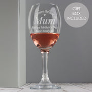 Engraved You Are The Best Wine Glass