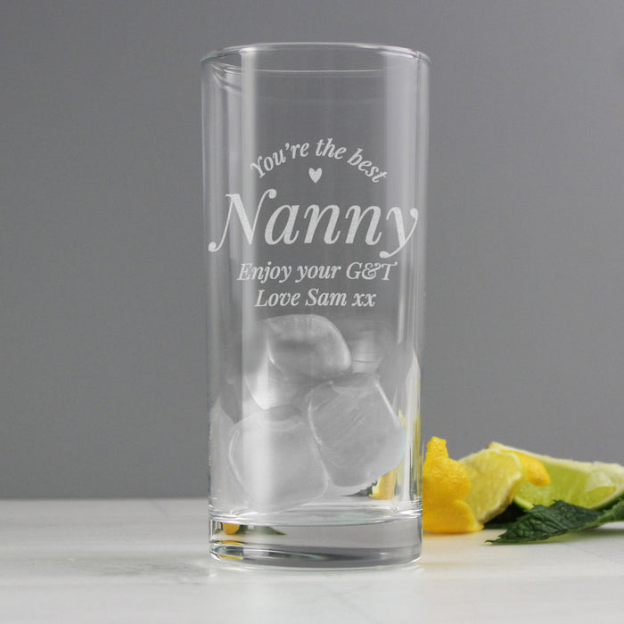 Engraved You Are The Best Hi Ball Glass