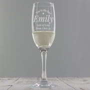 Engraved You Are The Best Flute Glass