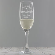Engraved You Are The Best Flute Glass