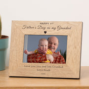 Personalised Happy 1st Fathers Day as my Grandad Photo Frame