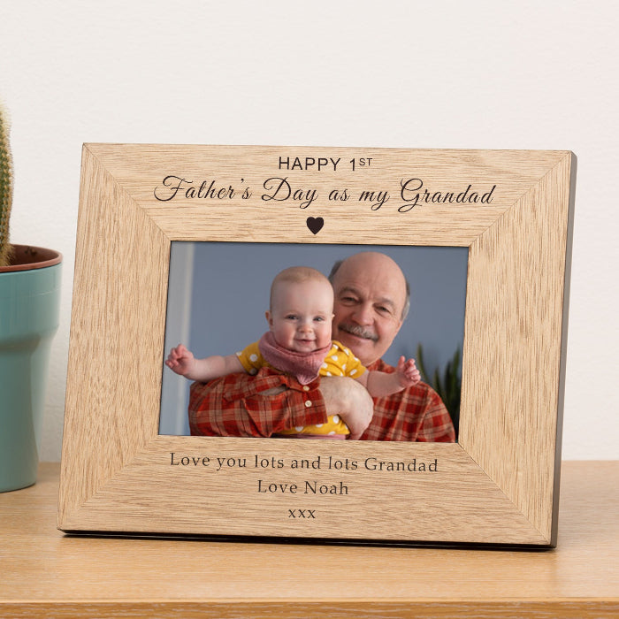 Personalised Happy 1st Fathers Day as my Grandad Photo Frame