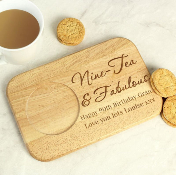 Nine-Tea & Fabulous 90th Birthday Tea & Biscuit Board