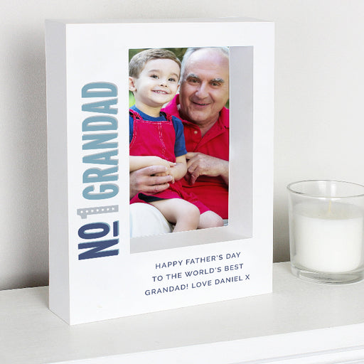 Personalised No.1 Grandad Box Photo Frame 5x7
