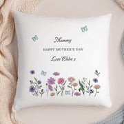 Personalised Wild Flowers Cushion - Any Text