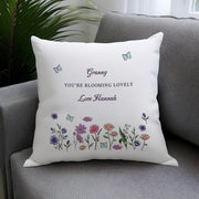 Personalised Wild Flowers Cushion - Any Text