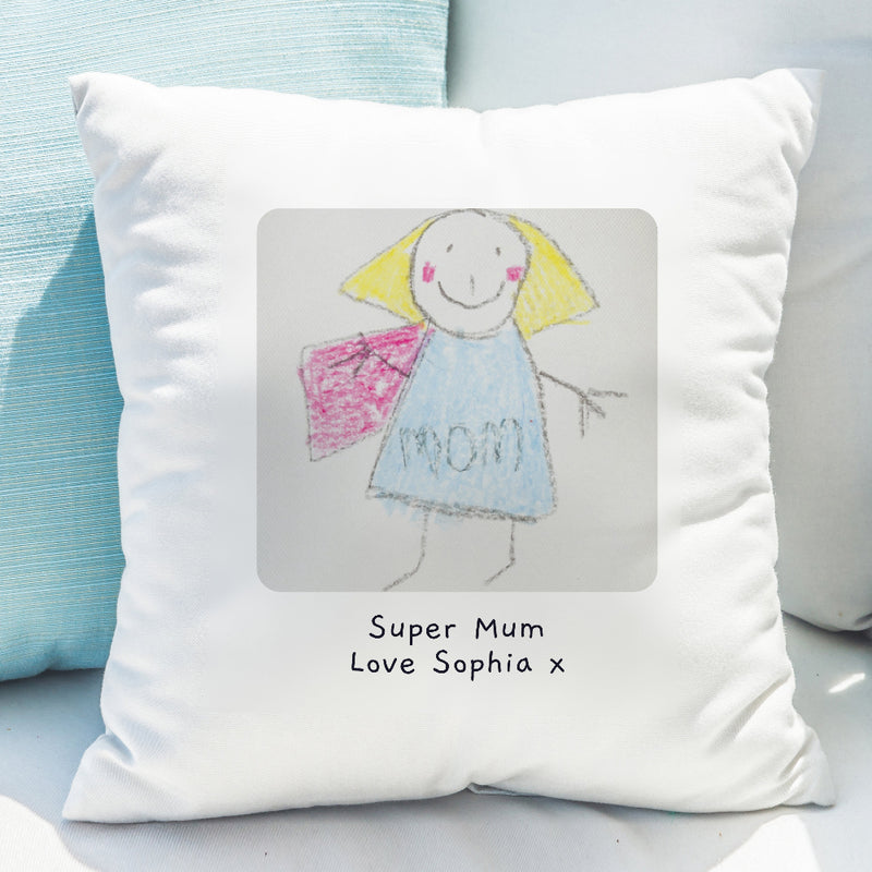 Personalised Children’s Drawing Artwork Photo Upload Cushion