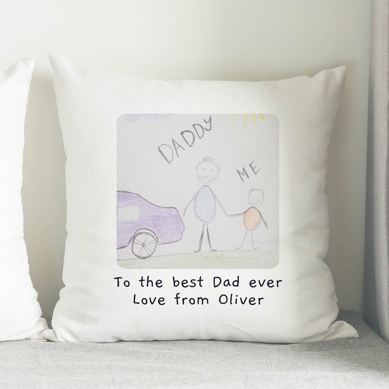 Personalised Children’s Drawing Artwork Photo Upload Cushion