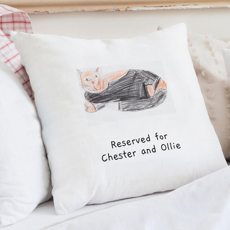 Personalised Children’s Drawing Artwork Photo Upload Cushion