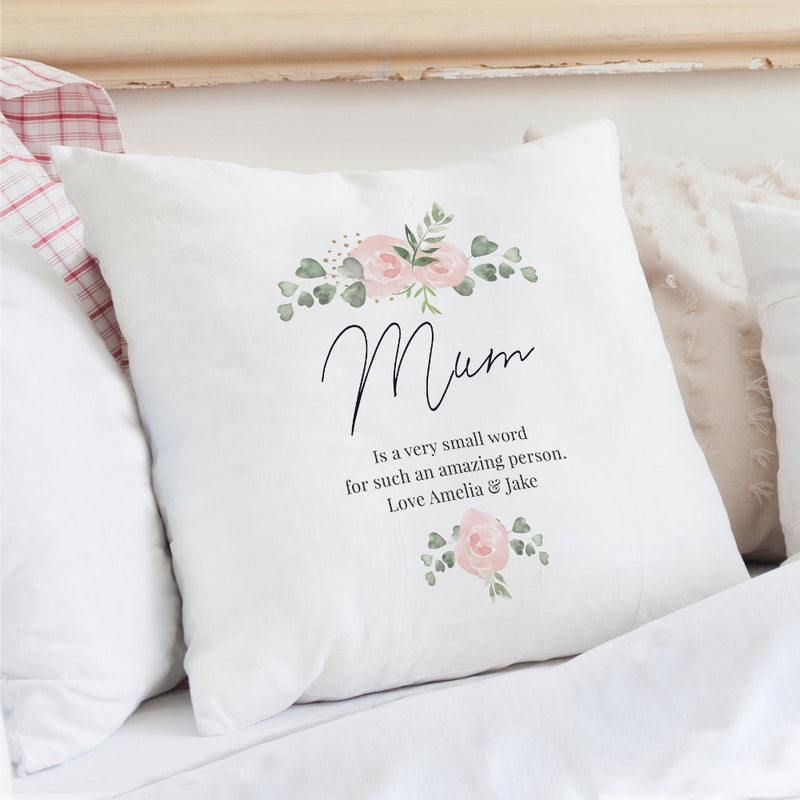 Personalised Abstract Rose Mum Cushion