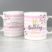 Personalised 16th Birthday Mug - Gold and Pink Stripe