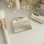 Engraved Any Text Handbag Compact Mirror