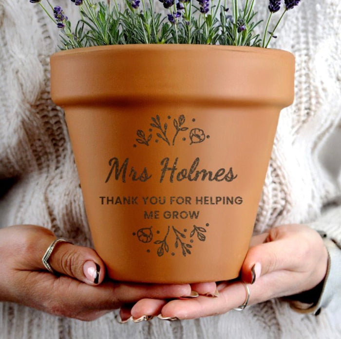 Personalised Teacher Terracotta Plant Pot Gift