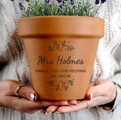 Personalised Teacher Terracotta Plant Pot Gift