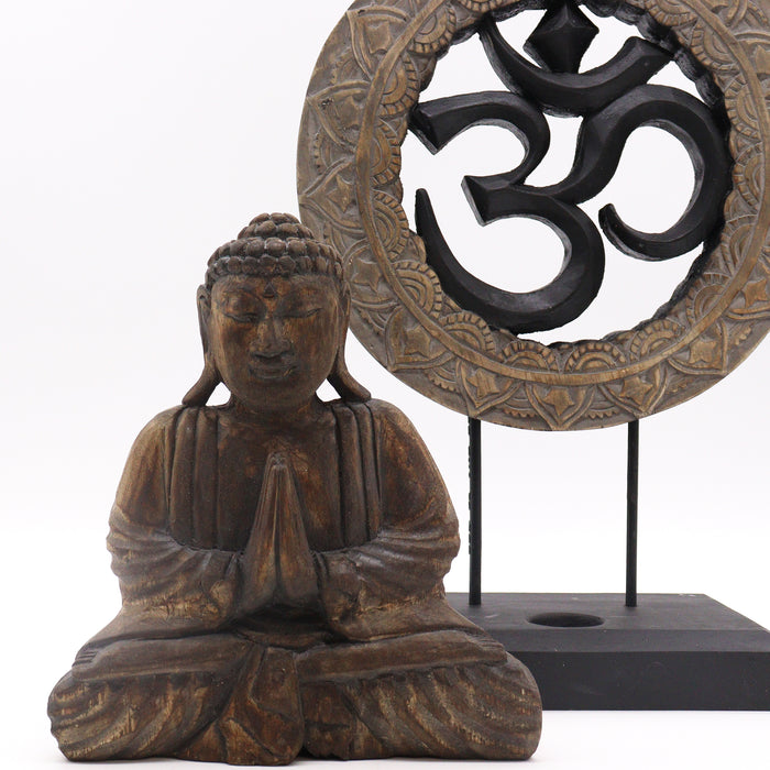 Buddha Feng Shui Set - Om - Grey & Black