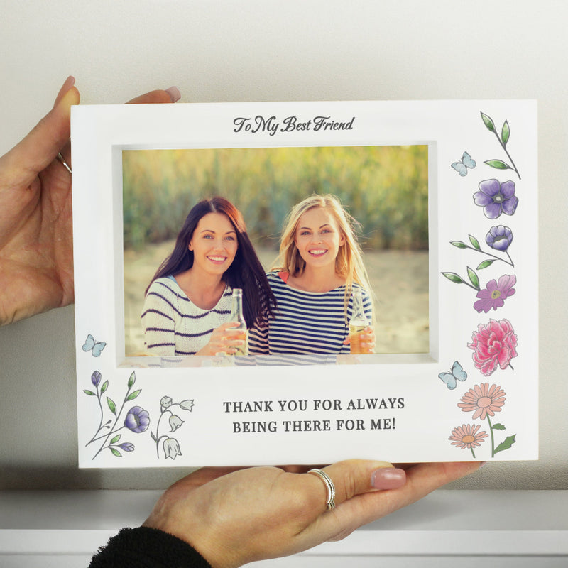 Personalised Wild Flowers Design Box Photo Frame