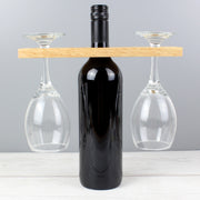 Engraved Free Text Wine Glasses & Bottle Holder
